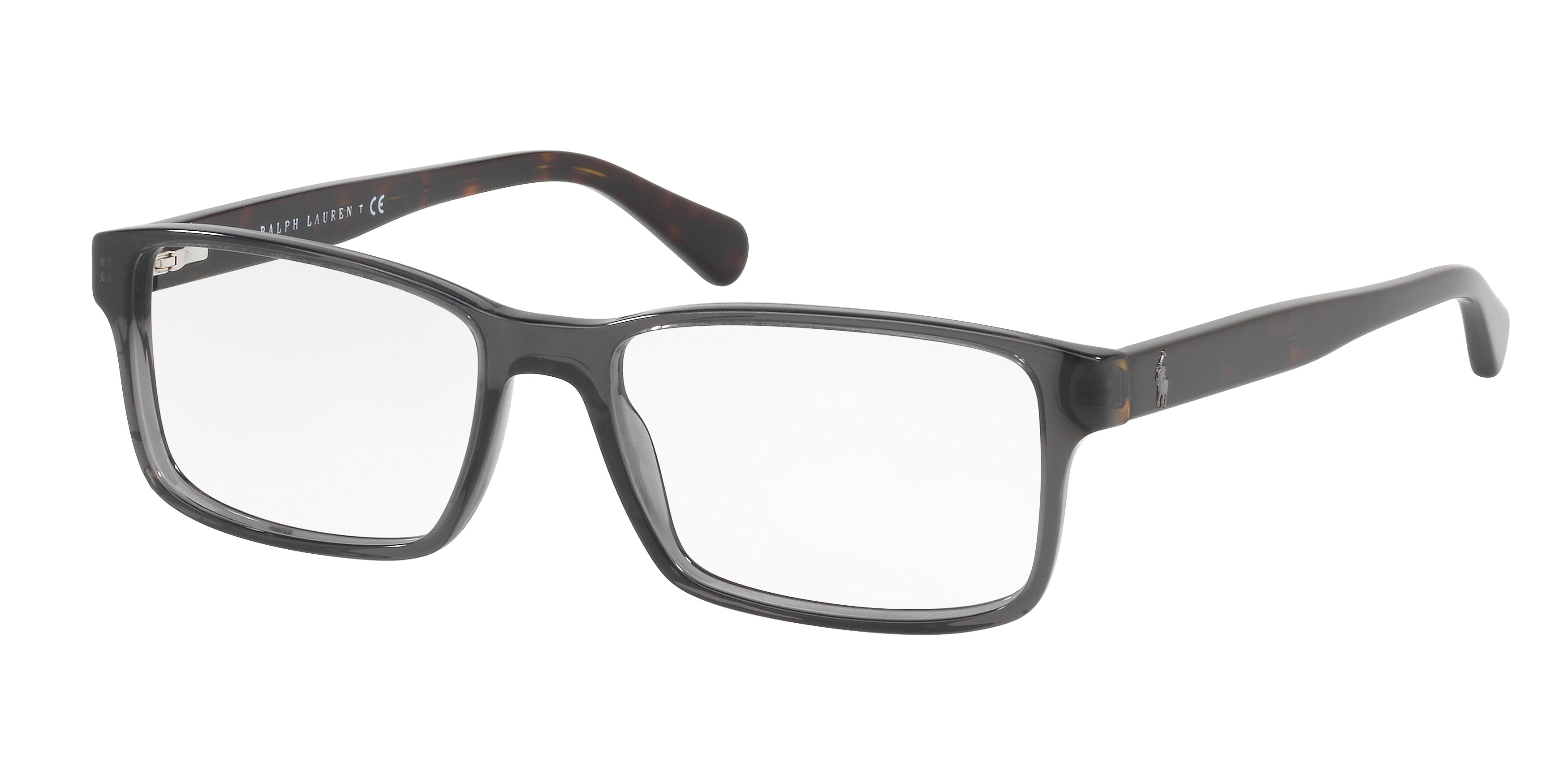 Polo PH2123 Rectangle Eyeglasses  5536-Shiny Transparent Grey 58-150-17 - Color Map Grey
