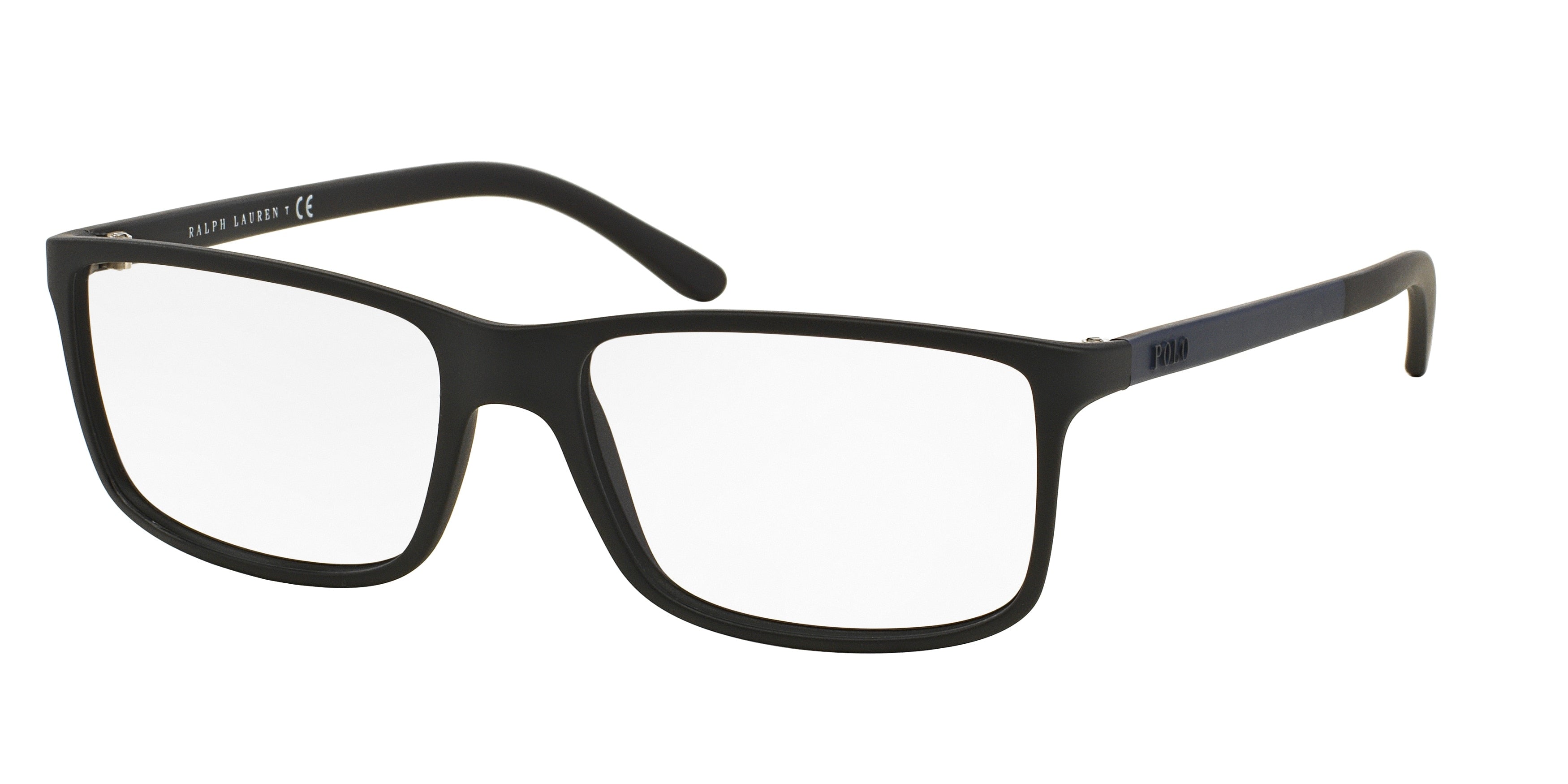 Polo PH2126 Rectangle Eyeglasses  5505-Matte Black 55-145-16 - Color Map Black