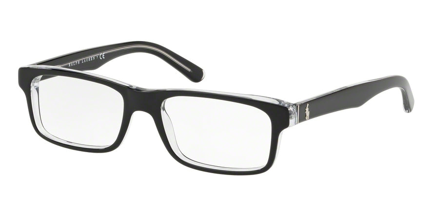 Polo PH2140 Rectangle Eyeglasses  5011-TOP BLACK ON CRYSTAL 54-18-145 - Color Map black