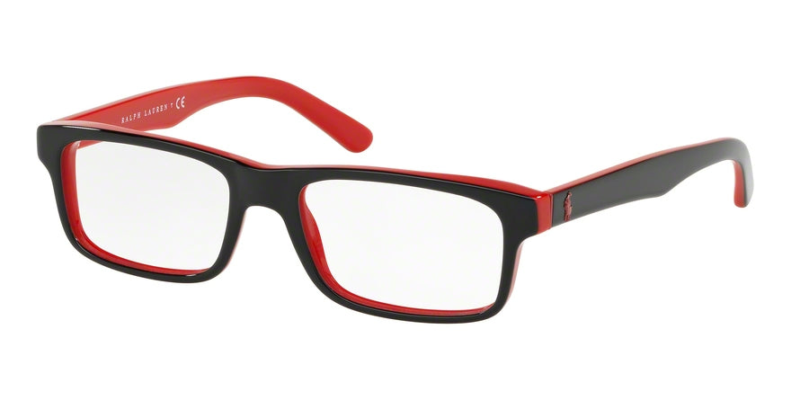 Polo PH2140 Rectangle Eyeglasses  5245-TOP BLACK ON RED 54-18-145 - Color Map black