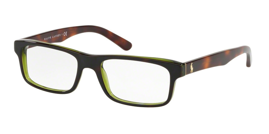 Polo PH2140 Rectangle Eyeglasses  5691-TOP HAVANA ON GREEN 54-18-145 - Color Map havana
