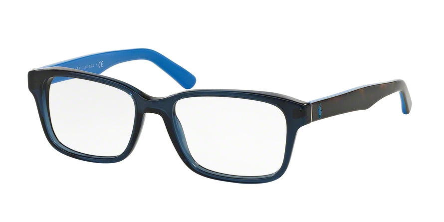 Polo PH2141 Rectangle Eyeglasses  5563-TRASPARENT BLUE 55-17-145 - Color Map blue