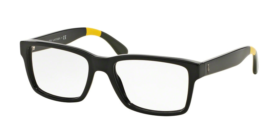 Polo PH2146 Rectangle Eyeglasses  5567-SHINY BLACK 55-18-145 - Color Map black