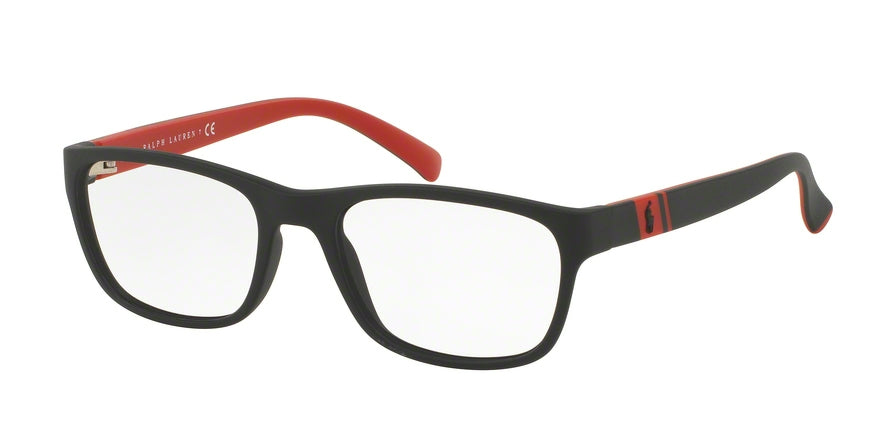 Polo PH2153 Square Eyeglasses  5247-MATTE BLACK 55-18-145 - Color Map black