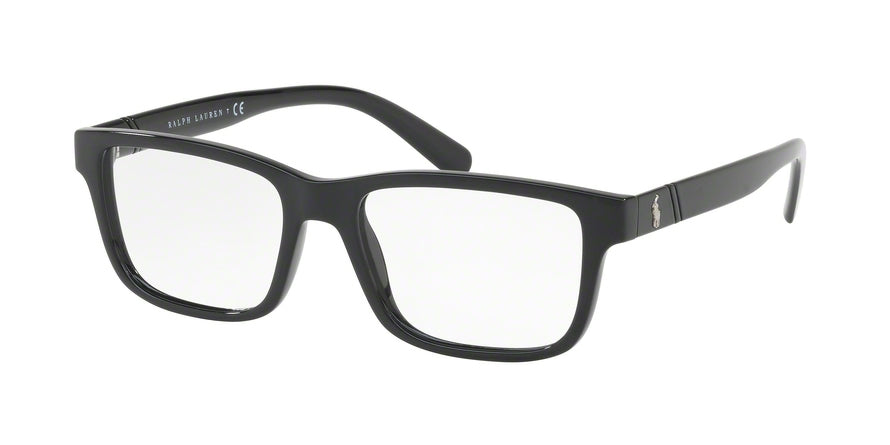 Polo PH2176 Rectangle Eyeglasses  5001-SHINY BLACK 52-17-145 - Color Map black