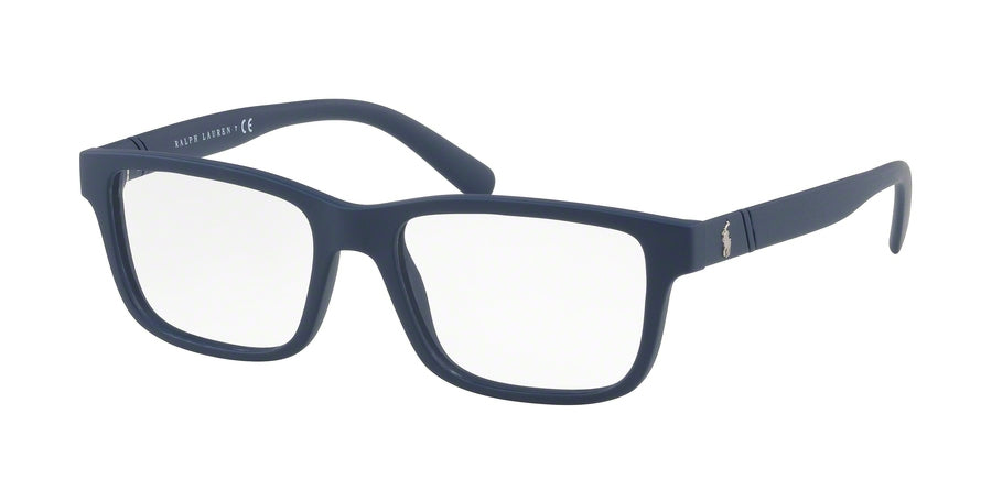 Polo PH2176 Rectangle Eyeglasses  5620-MATTE BLUE 52-17-145 - Color Map blue
