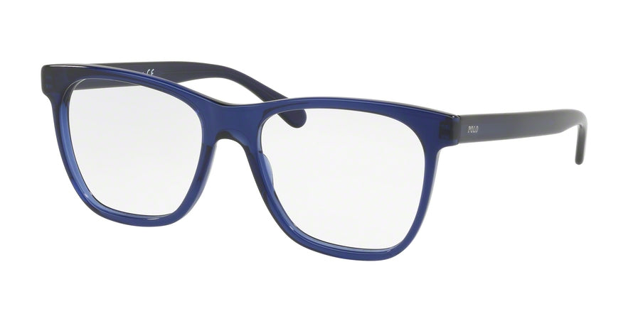 Polo PH2179 Square Eyeglasses  5652-TRANSPARENT BLUE 53-18-145 - Color Map blue