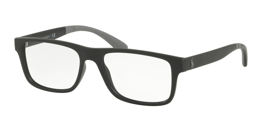 Polo PH2182 Rectangle Eyeglasses  5523-MATTE BLACK 56-17-145 - Color Map black