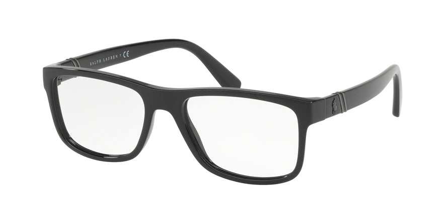 Polo PH2184 Rectangle Eyeglasses  5001-SHINY BLACK 55-17-145 - Color Map black