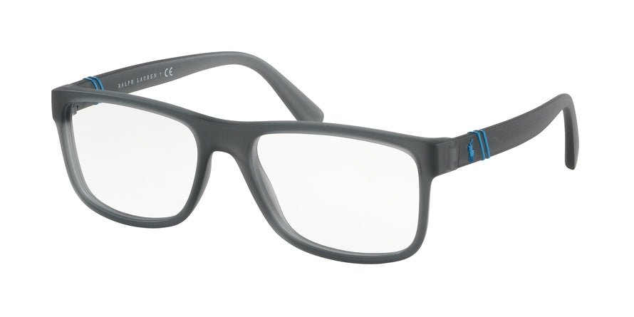 Polo PH2184 Rectangle Eyeglasses  5763-MATTE TRASPARENT DARK GREY 55-17-145 - Color Map grey