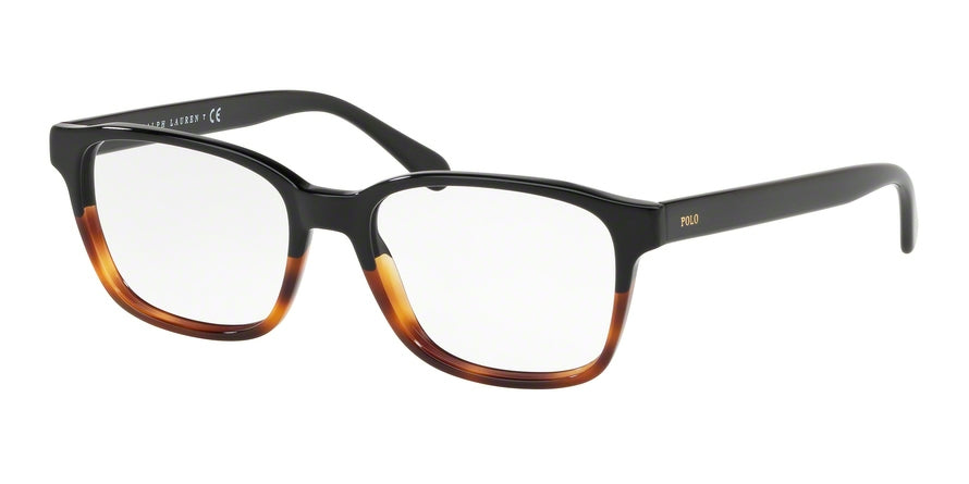 Polo PH2186 Square Eyeglasses  5581-BLACK ON TORTOISE 54-18-145 - Color Map black