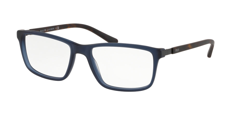 Polo PH2191 Rectangle Eyeglasses  5276-DARK BLUE TRANSPARENT 56-18-140 - Color Map blue