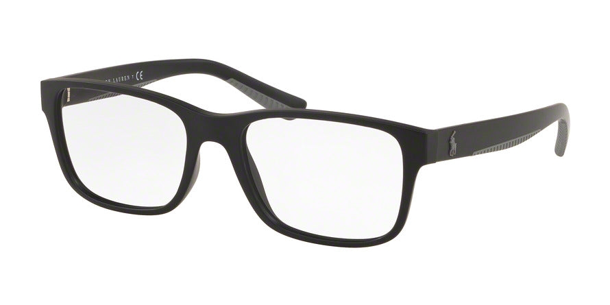 Polo PH2195 Rectangle Eyeglasses  5284-MATTE BLACK 55-18-145 - Color Map black