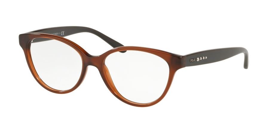 Polo PH2196 Cat Eye Eyeglasses  5530-TRANSPARENT BROWN 53-16-140 - Color Map brown