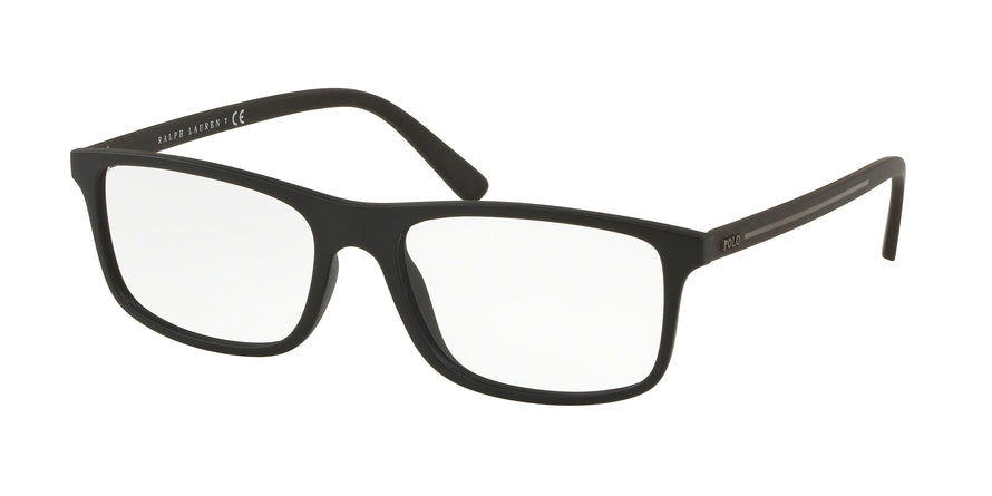 Polo PH2197 Rectangle Eyeglasses  5284-MATTE BLACK 56-18-145 - Color Map black