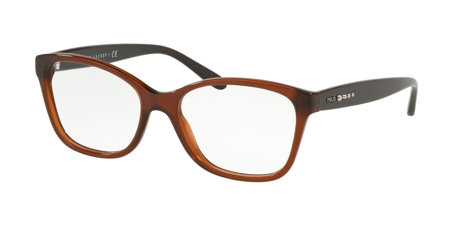 Polo PH2198 Cat Eye Eyeglasses  5530-TRANSPARENT BROWN 54-17-140 - Color Map brown