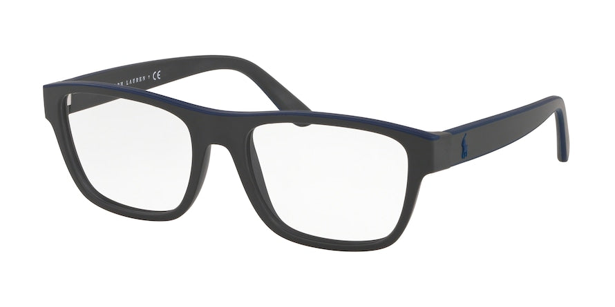 Polo PH2199 Pillow Eyeglasses  5592-MATTE DARK GREY/RUBBER BLUE 55-18-145 - Color Map grey