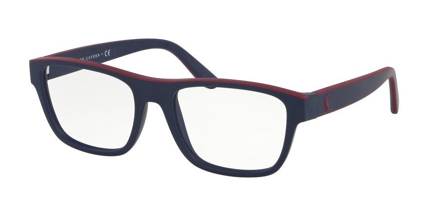 Polo PH2199 Pillow Eyeglasses  5753-MATTE BLUE/BORDEAUX RUBBER 53-18-145 - Color Map blue