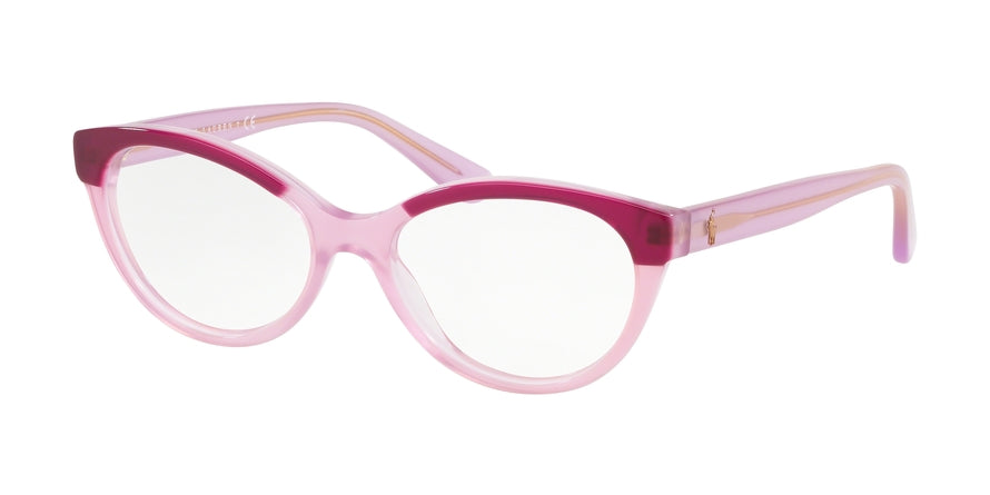 Polo PH2204 Cat Eye Eyeglasses  5685-TOP FUXIA ON OPALINE ROSE 53-17-140 - Color Map purple/reddish