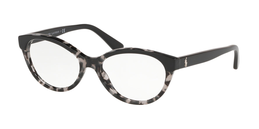 Polo PH2204 Cat Eye Eyeglasses  5758-TOP BLACK ON BLACK HAVANA 53-17-140 - Color Map black