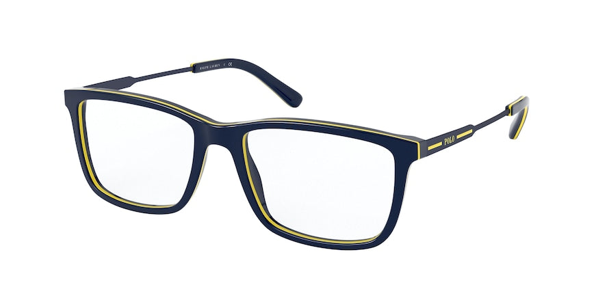 Polo PH2216 Rectangle Eyeglasses  5814-BLUE/YELLOW BLUE 55-17-145 - Color Map blue