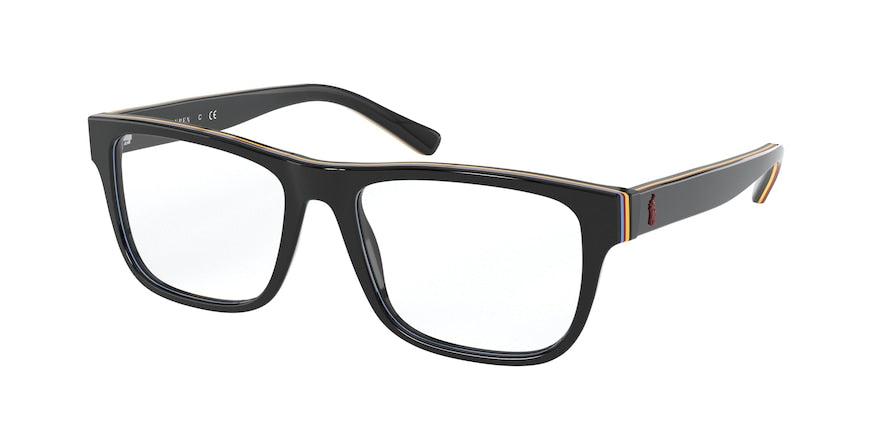 Polo PH2217 Pillow Eyeglasses  5828-TOP BLACK/RED/YELLOW/BLACK 54-17-145 - Color Map black