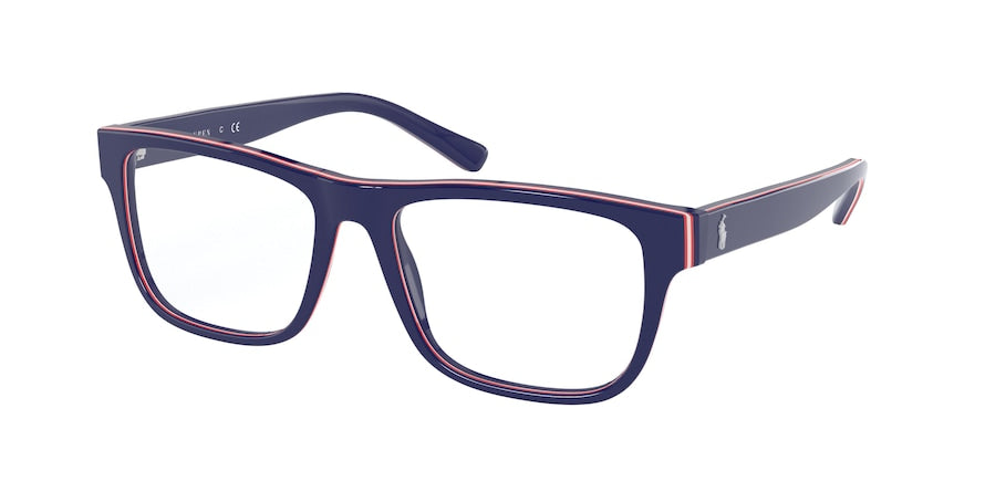 Polo PH2217 Pillow Eyeglasses  5829-TOP BLUE/RED/WHITE/NAVY 54-17-145 - Color Map blue