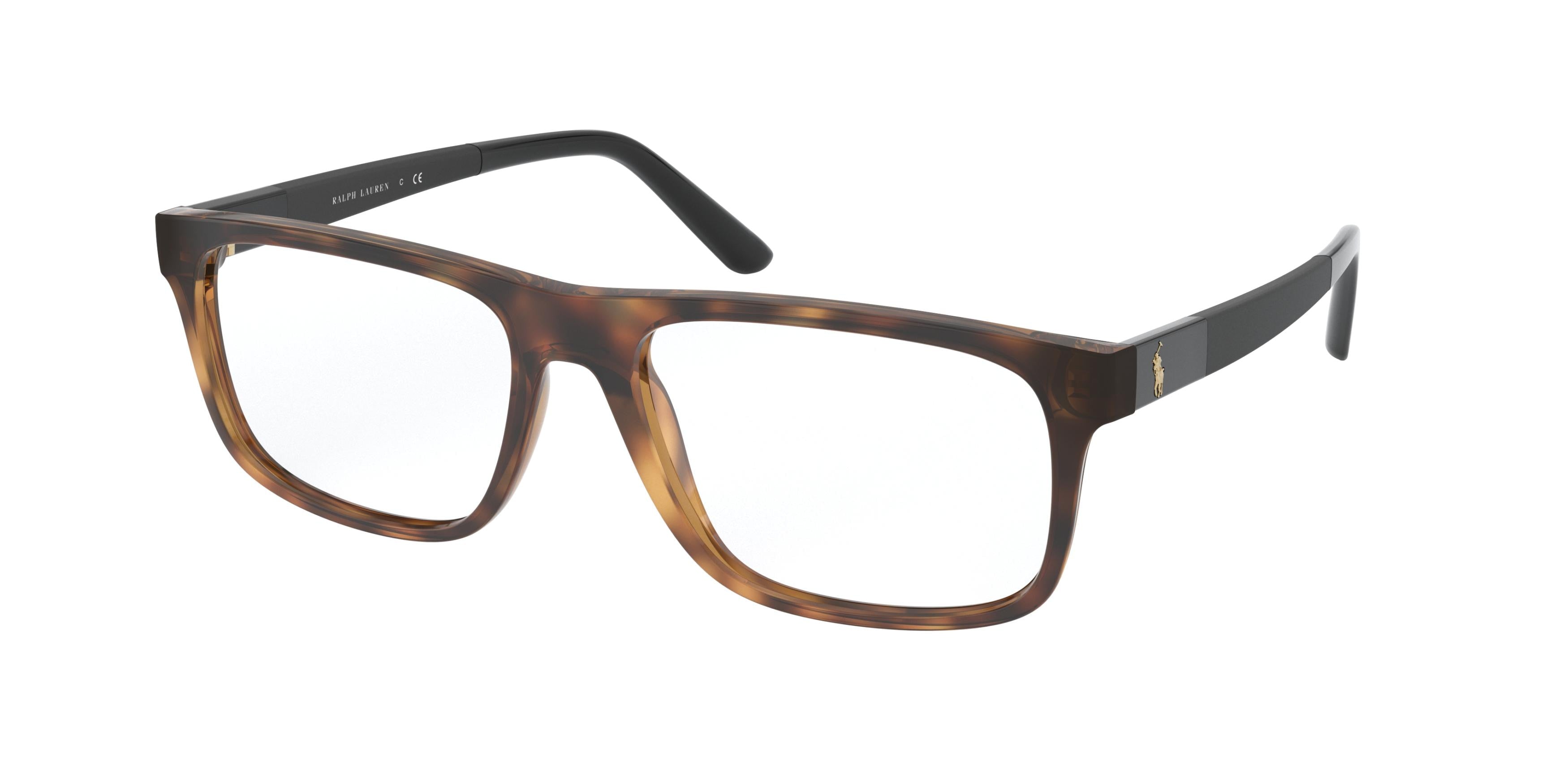 Polo PH2218 Pillow Eyeglasses  5003-Shiny Dark Havana 56-145-17 - Color Map Brown