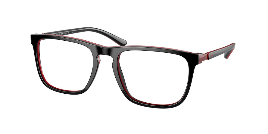 Polo PH2226 Pillow Eyeglasses  5668-SHINY BLACK/RED/BLACK 55-19-140 - Color Map black