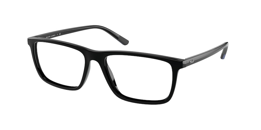 Polo PH2229 Rectangle Eyeglasses  5001-SHINY BLACK 55-16-145 - Color Map black