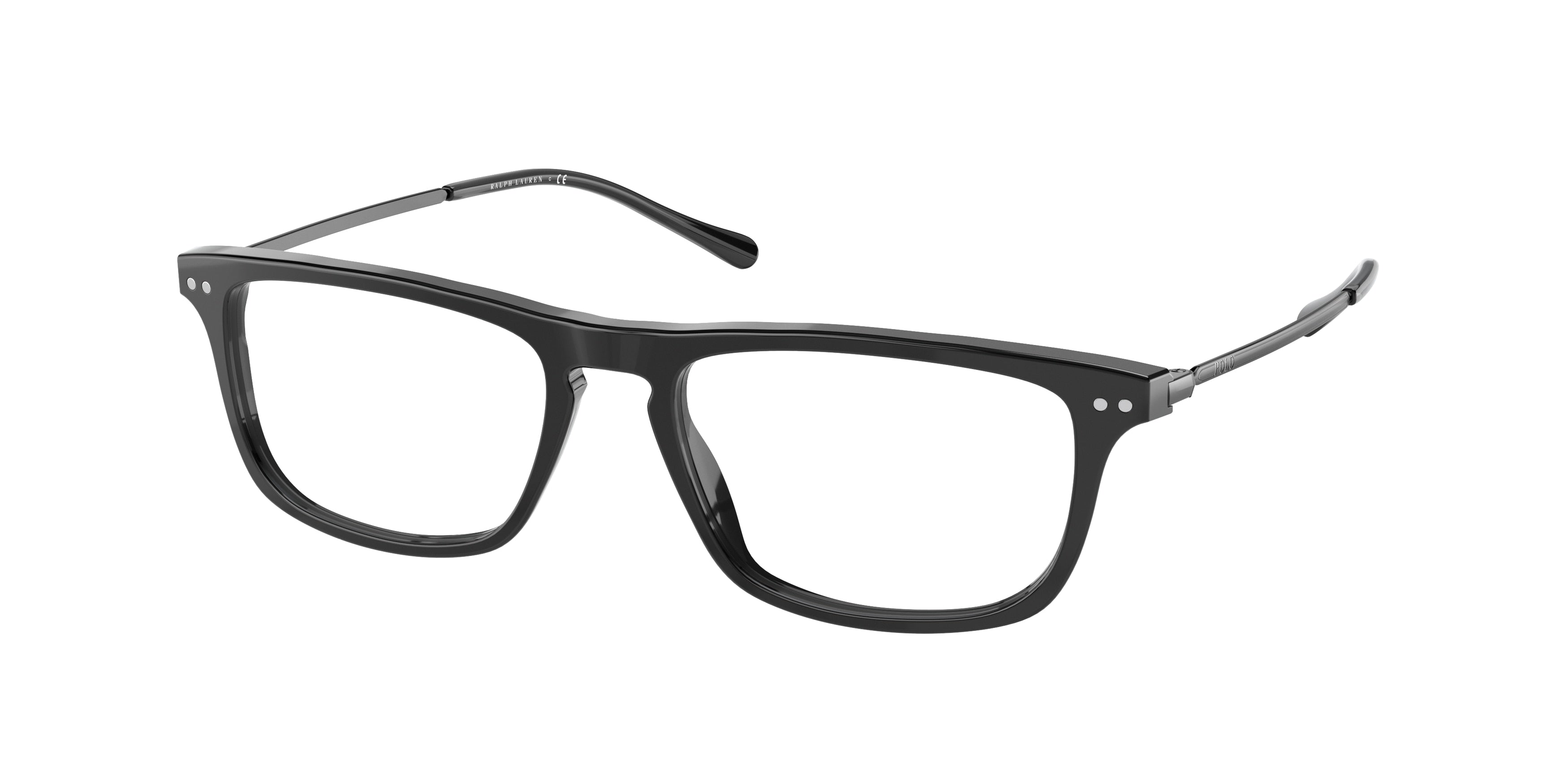 Polo PH2231 Rectangle Eyeglasses  5001-Shiny Black 53-145-17 - Color Map Black