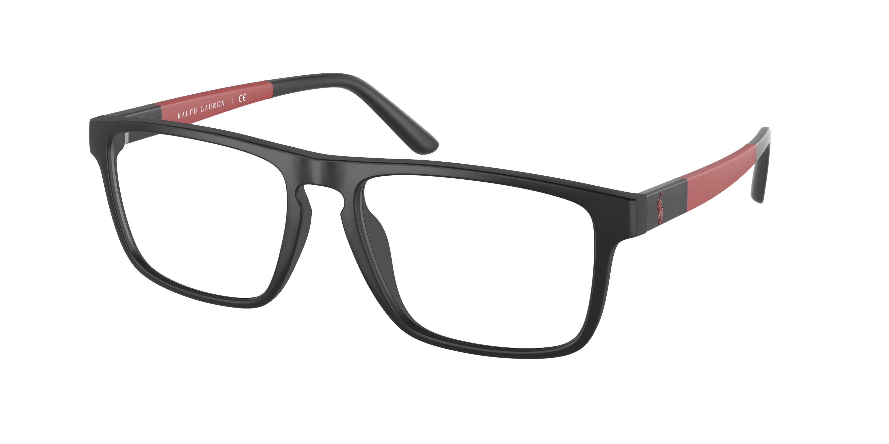 Polo PH2242U Rectangle Eyeglasses  5284-Matte Black 56-145-17 - Color Map Black