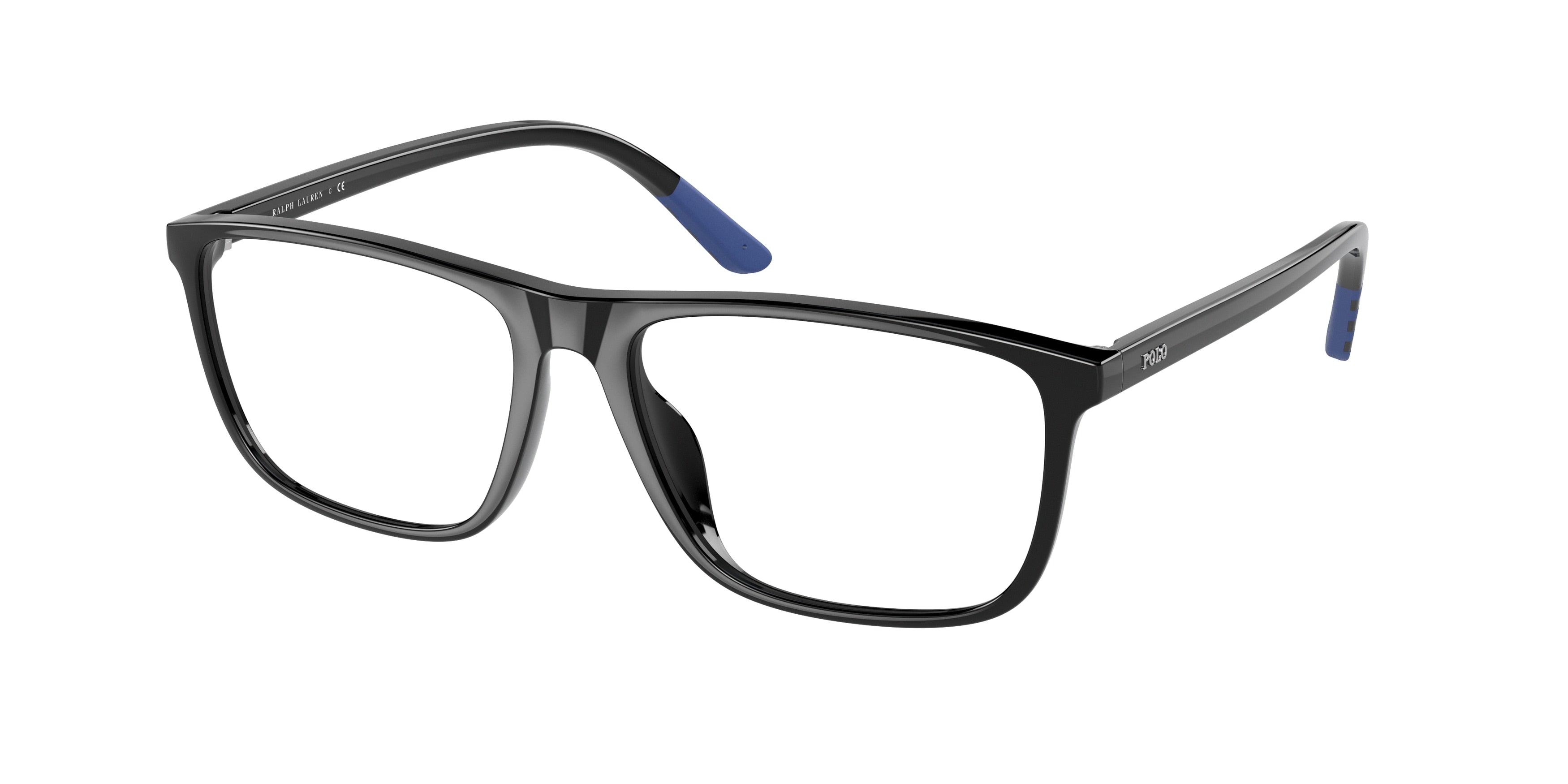 Polo PH2245U Rectangle Eyeglasses  5001-Shiny Black 56-145-16 - Color Map Black