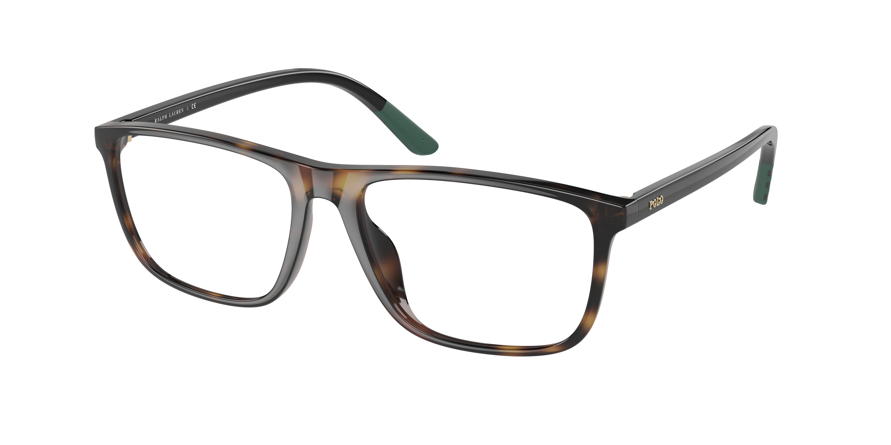Polo PH2245U Rectangle Eyeglasses  5003-Shiny Havana 56-145-16 - Color Map Tortoise