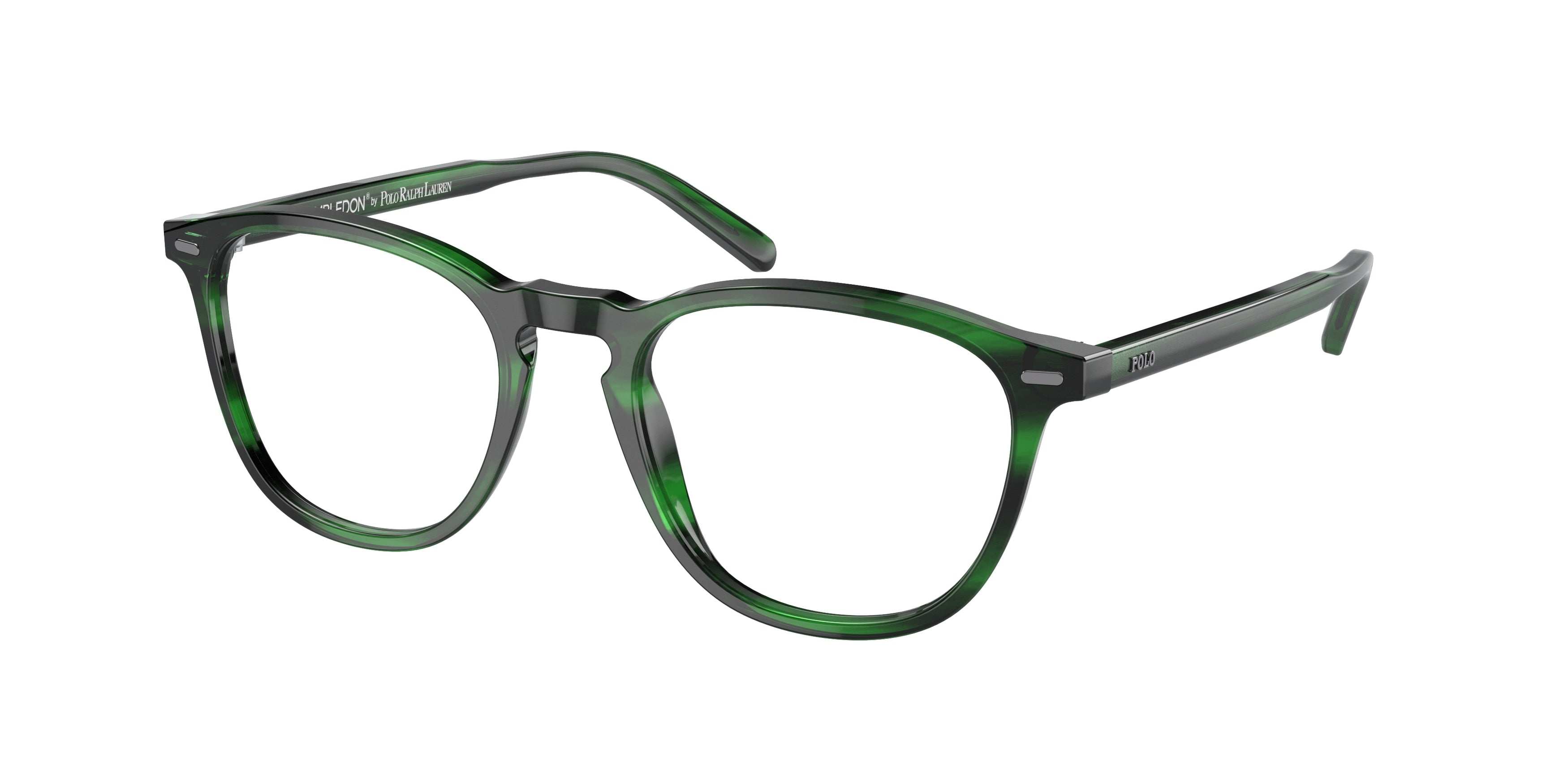 Polo PH2247 Pillow Eyeglasses  6080-Shiny Transparent Green 51-145-19 - Color Map Green