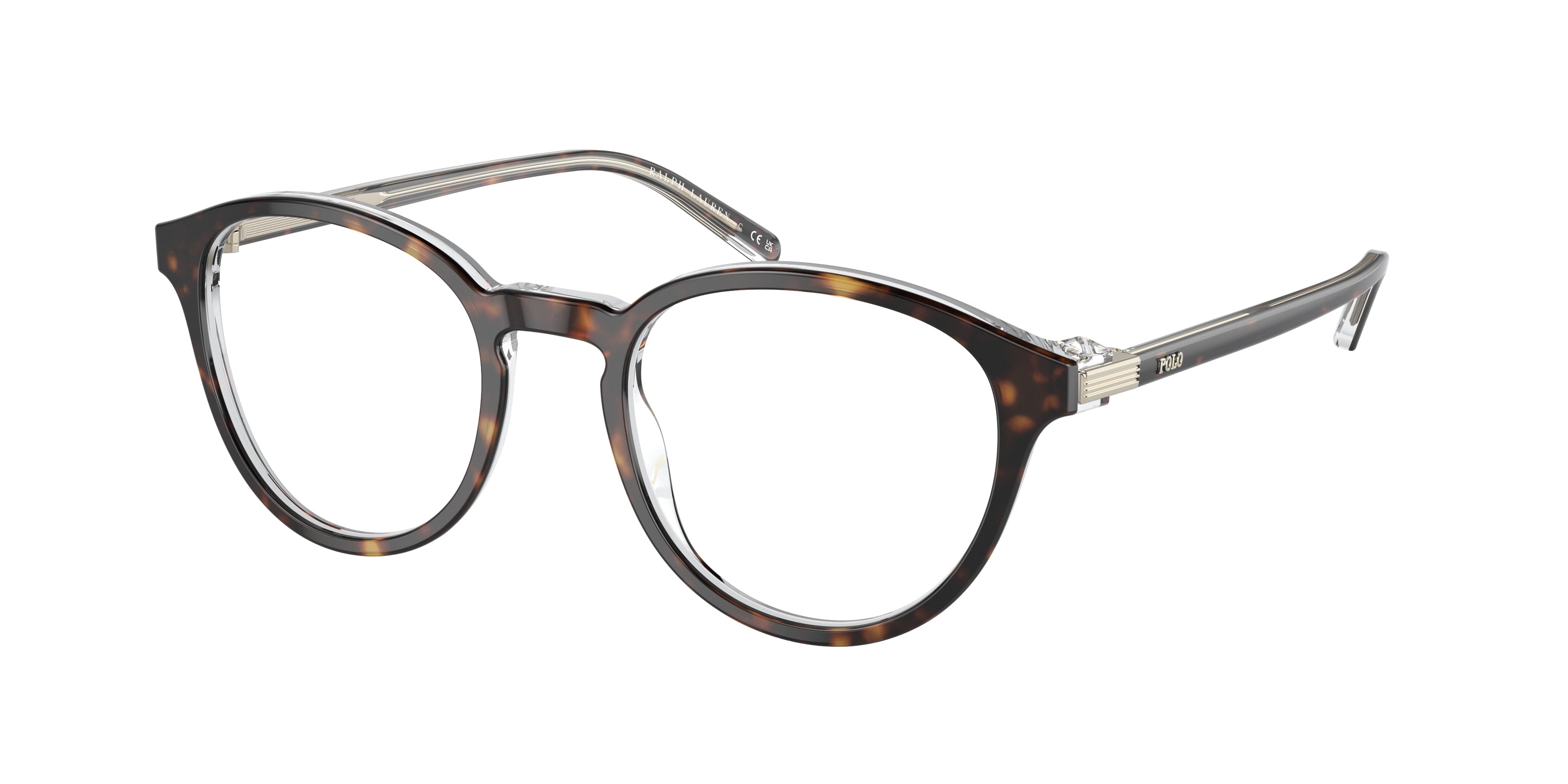 Polo PH2252 Phantos Eyeglasses  6027-Shiny Havana On Crystal 48-140-20 - Color Map Tortoise