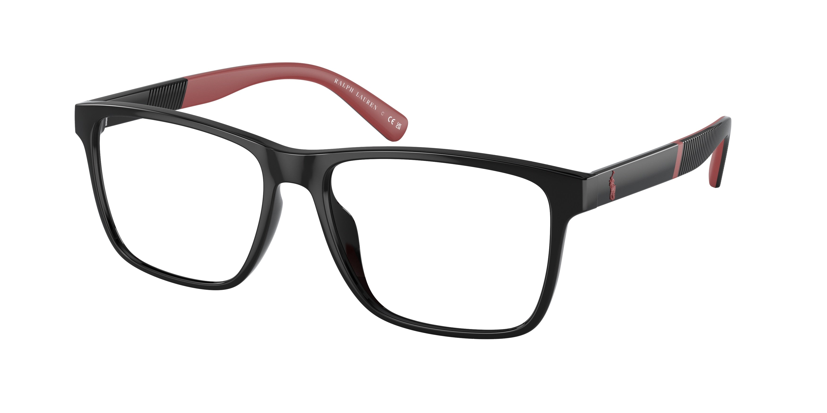Polo PH2257U Rectangle Eyeglasses  5001-Shiny Black 57-150-16 - Color Map Black