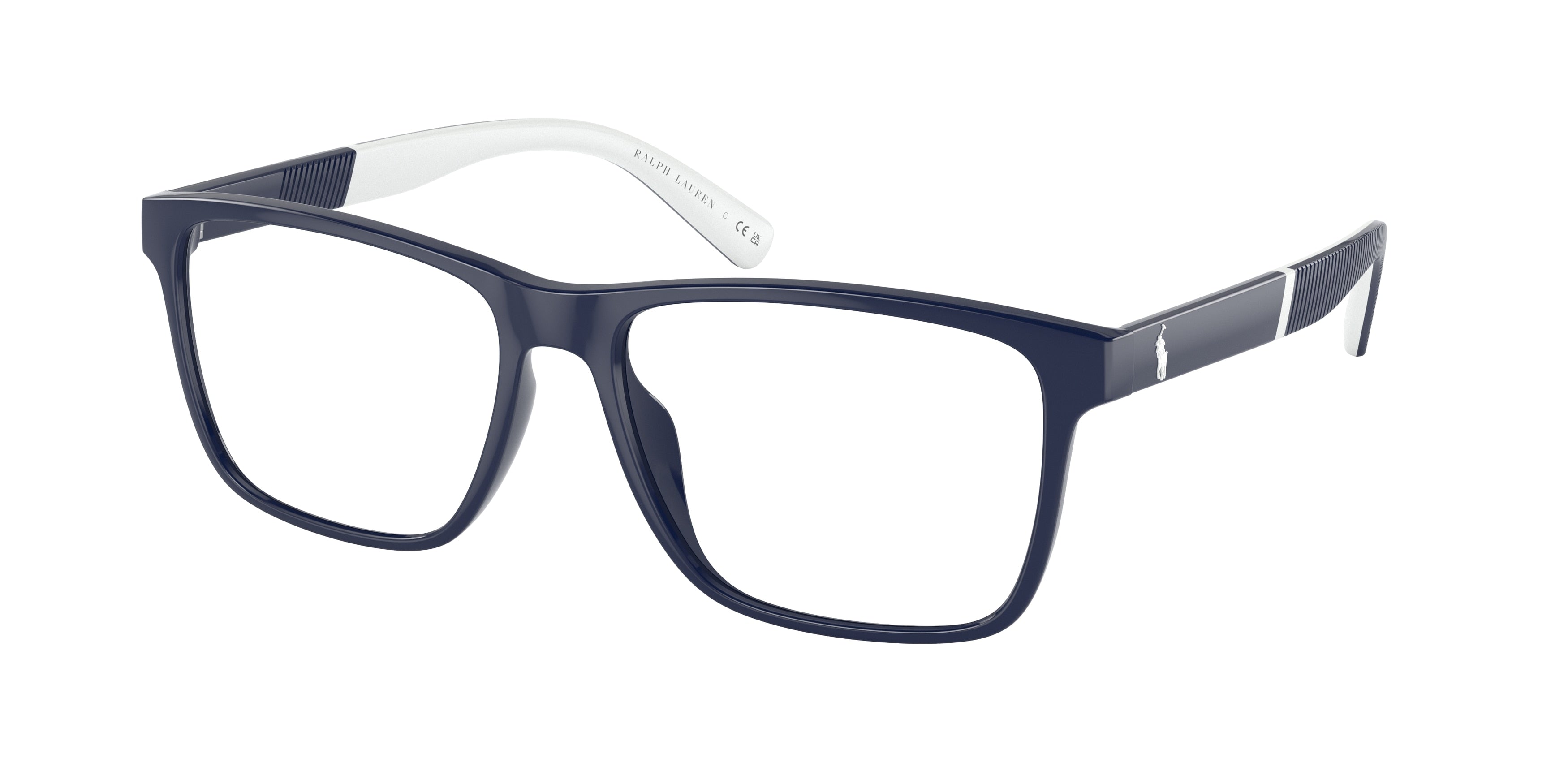 Polo PH2257U Rectangle Eyeglasses  5620-Shiny Navy Blue 55-145-16 - Color Map Blue