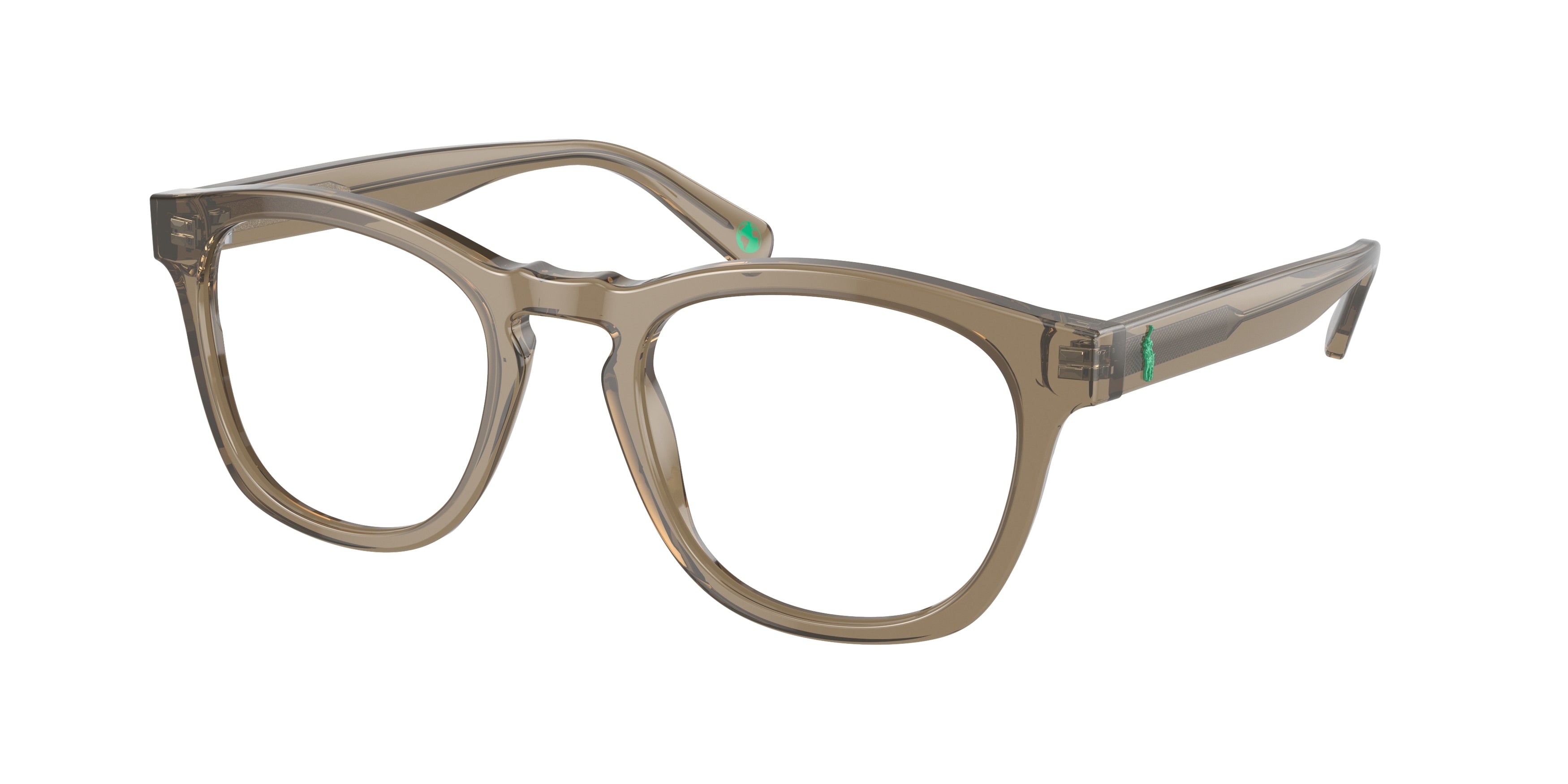 Polo PH2258 Phantos Eyeglasses  6085-Shiny Transparent Light Brown 51-145-21 - Color Map Brown