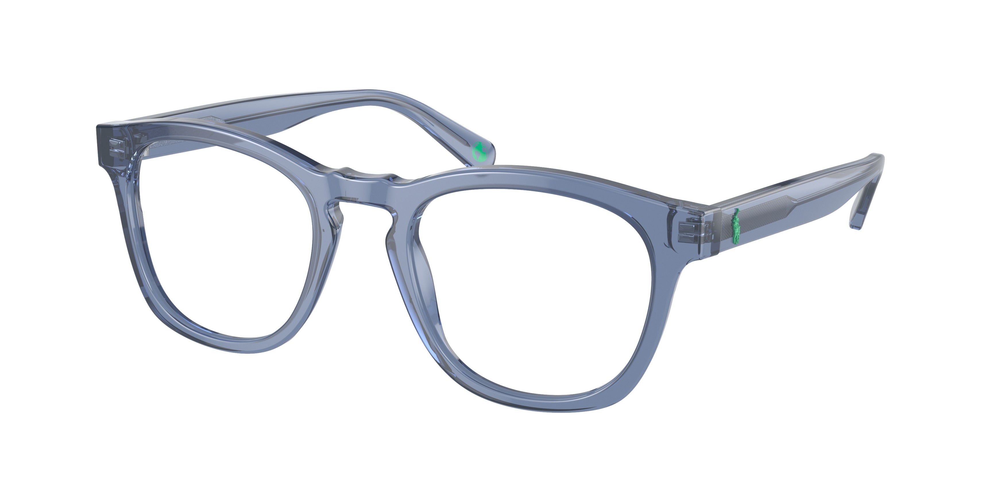 Polo PH2258 Phantos Eyeglasses  6092-Shiny Transparent Blue 51-145-21 - Color Map Blue