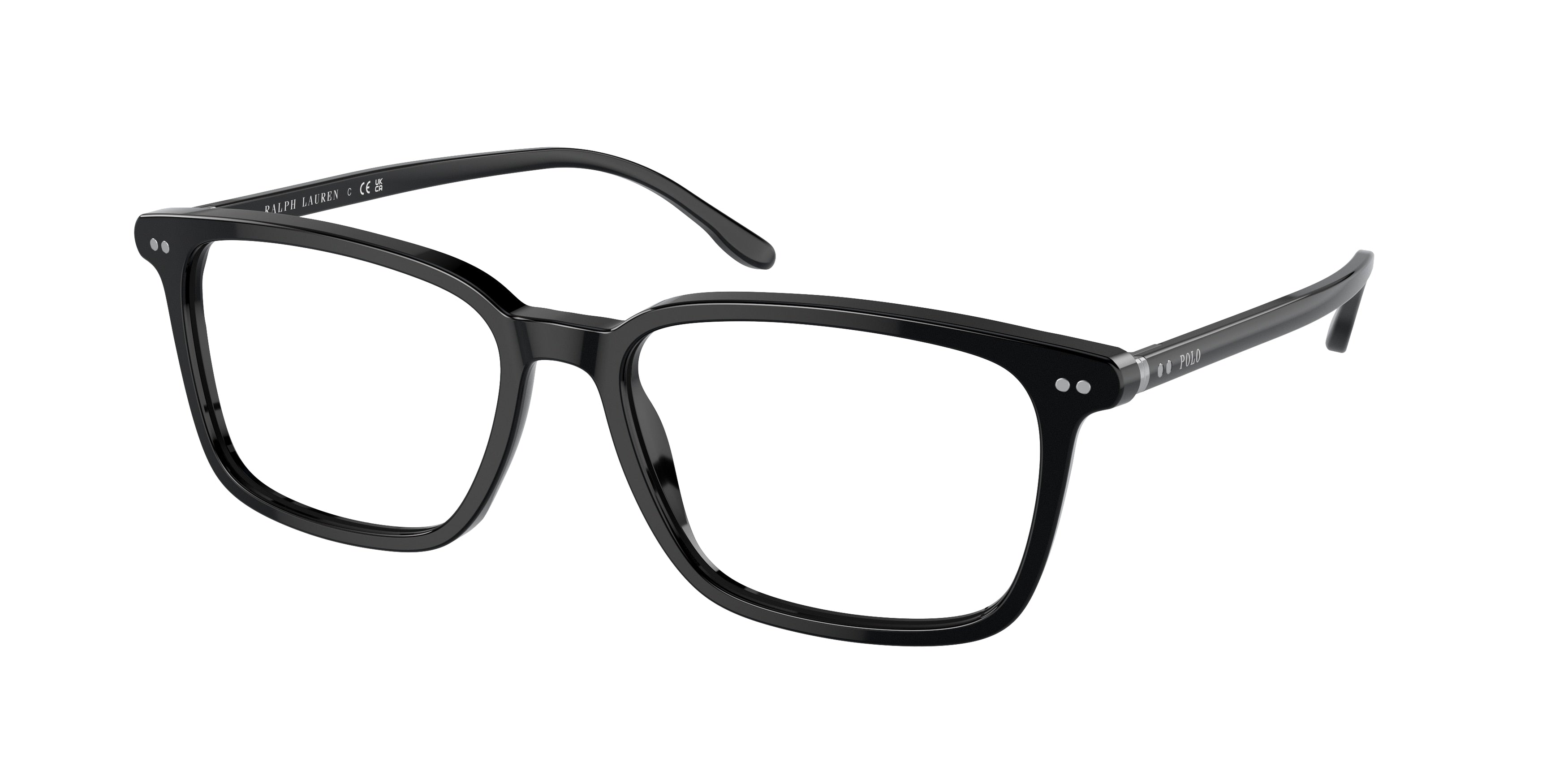 Polo PH2259 Square Eyeglasses  5001-Shiny Black 56-150-17 - Color Map Black