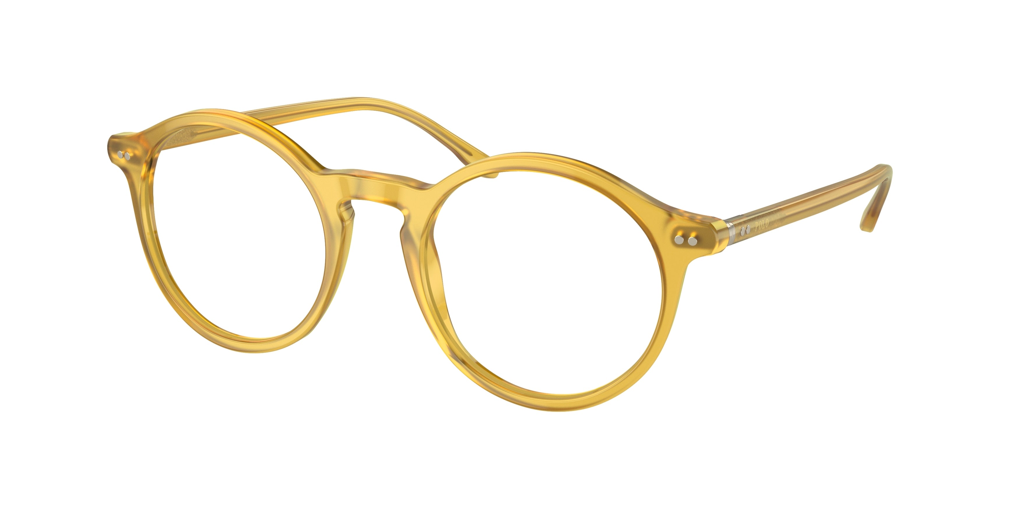 Polo PH2260 Round Eyeglasses  5005-Shiny Opal Honey 50-145-21 - Color Map Tortoise