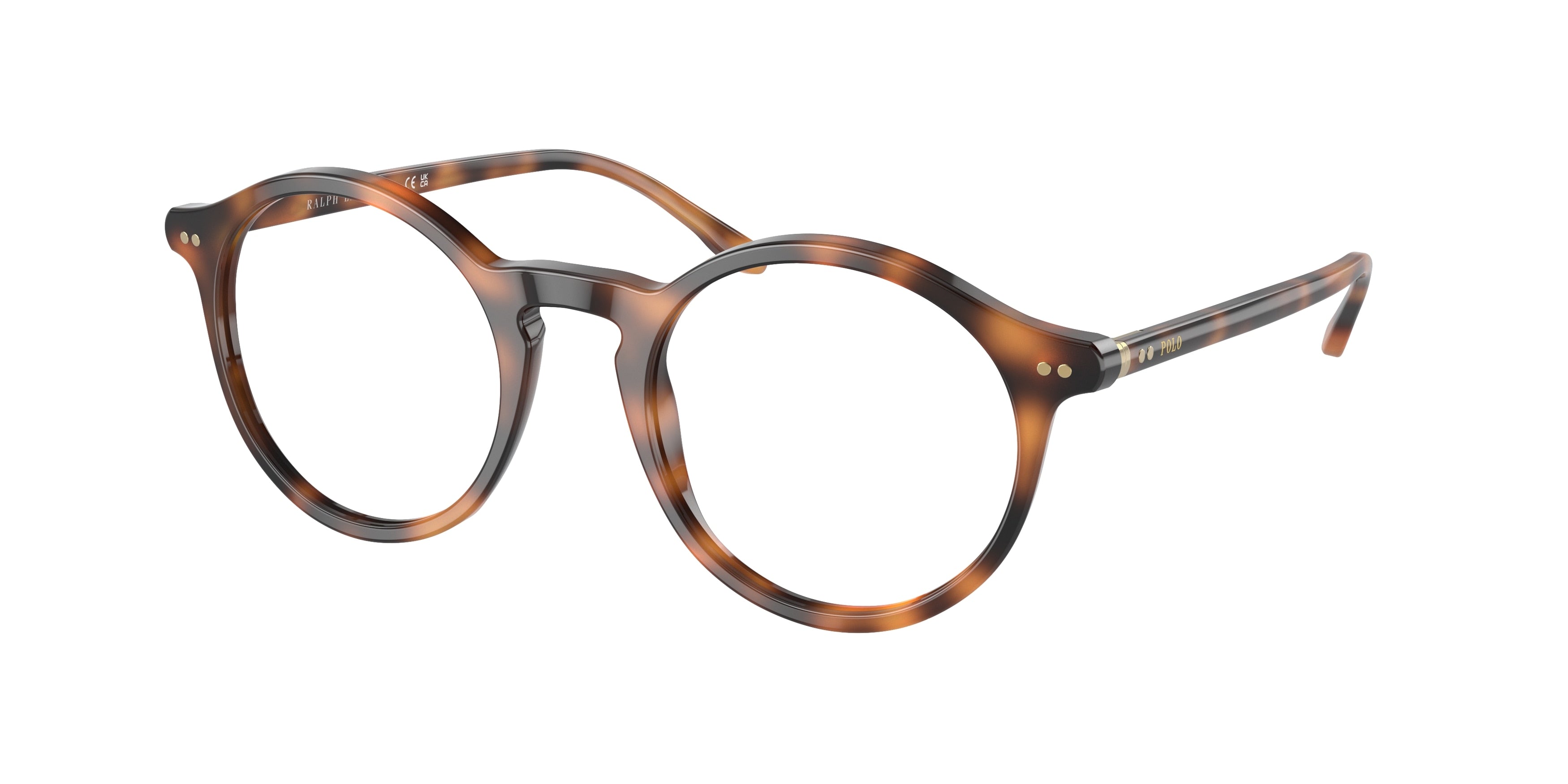 Polo PH2260 Round Eyeglasses  6089-Shiny Red Havana 50-145-21 - Color Map Red