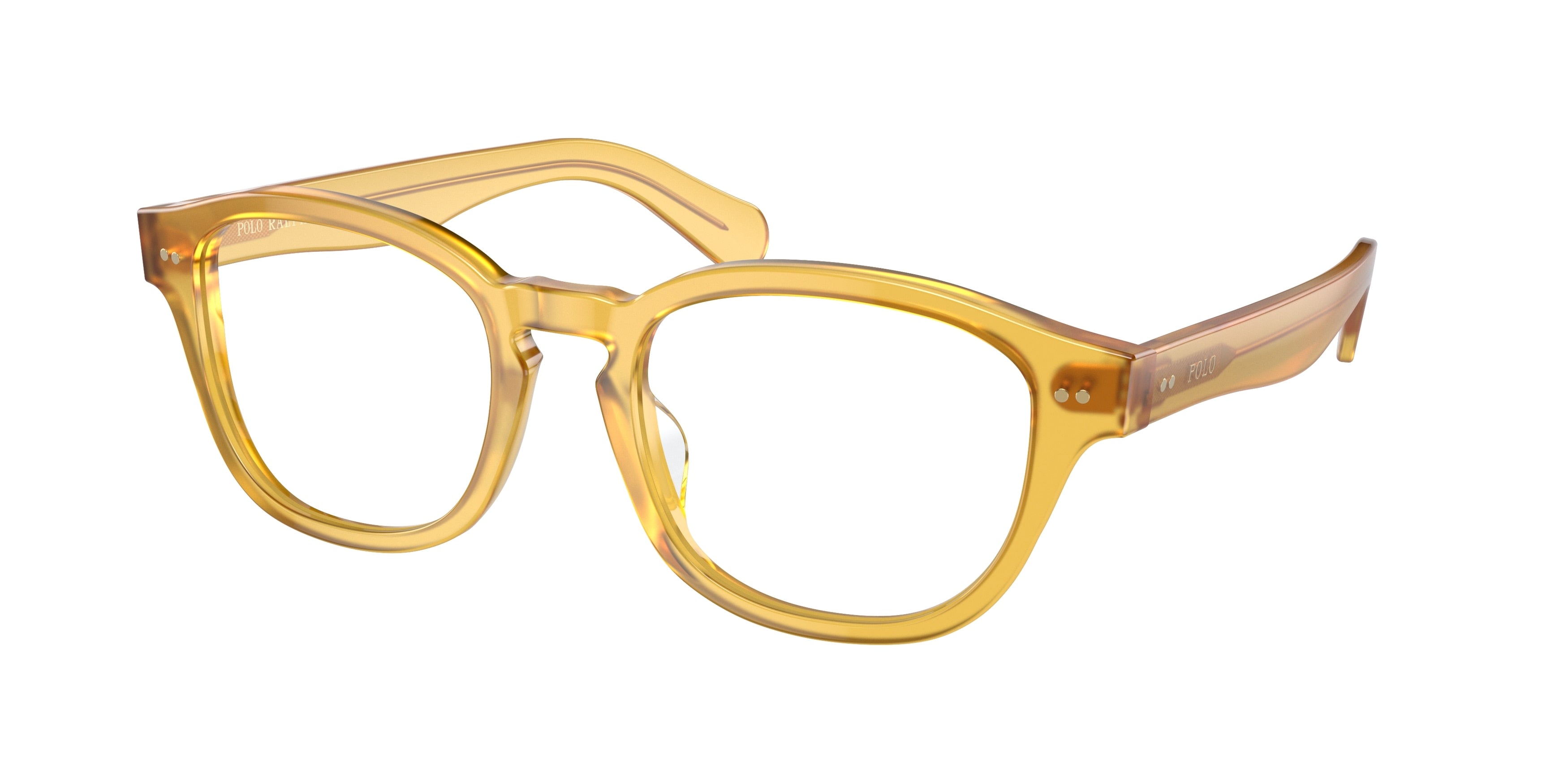 Polo PH2261U Square Eyeglasses  5005-Shiny Opal Honey 53-145-20 - Color Map Tortoise