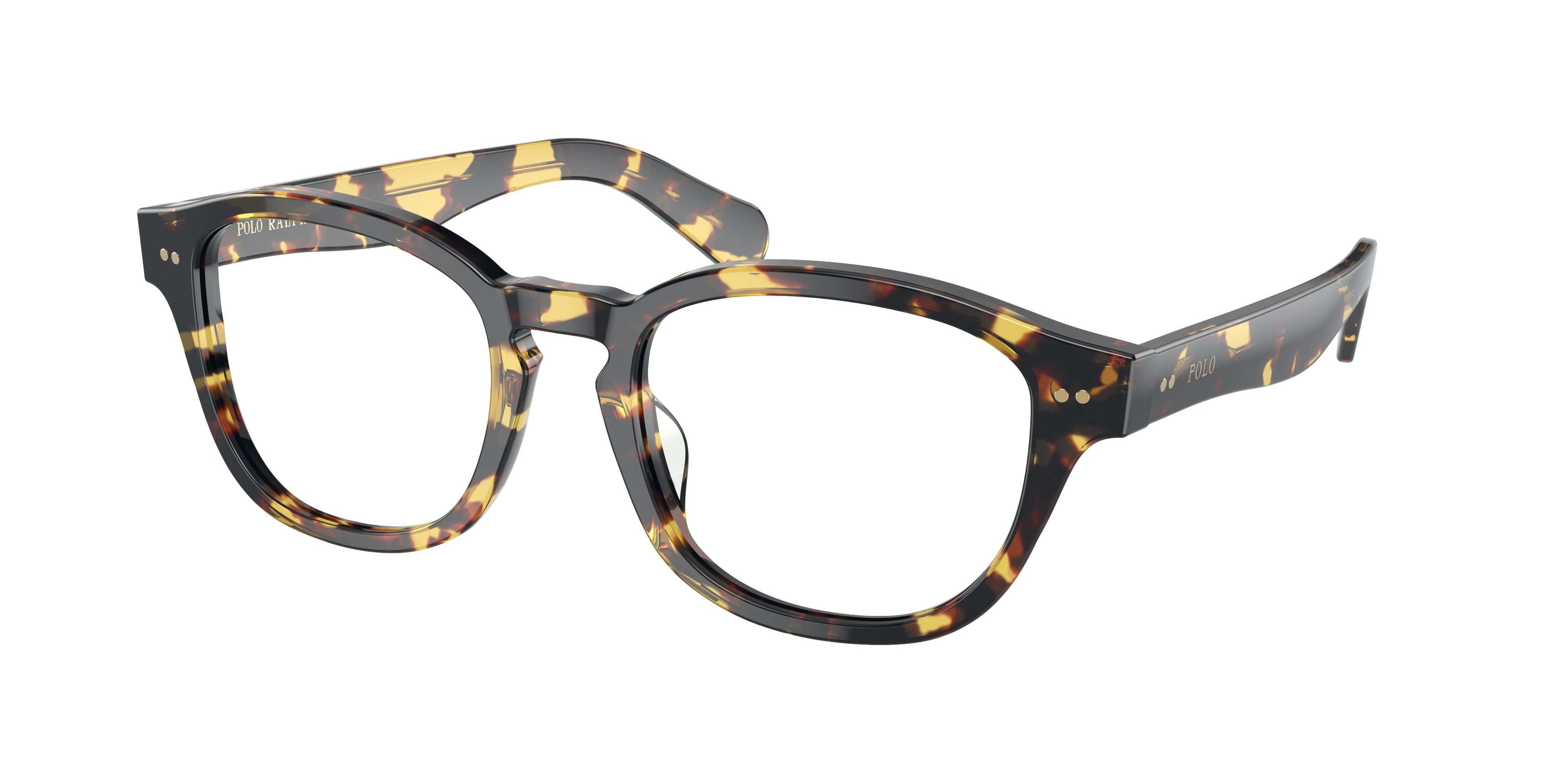 Polo PH2261U Square Eyeglasses  6083-Shiny Milky Yellow Havana 53-145-20 - Color Map Yellow