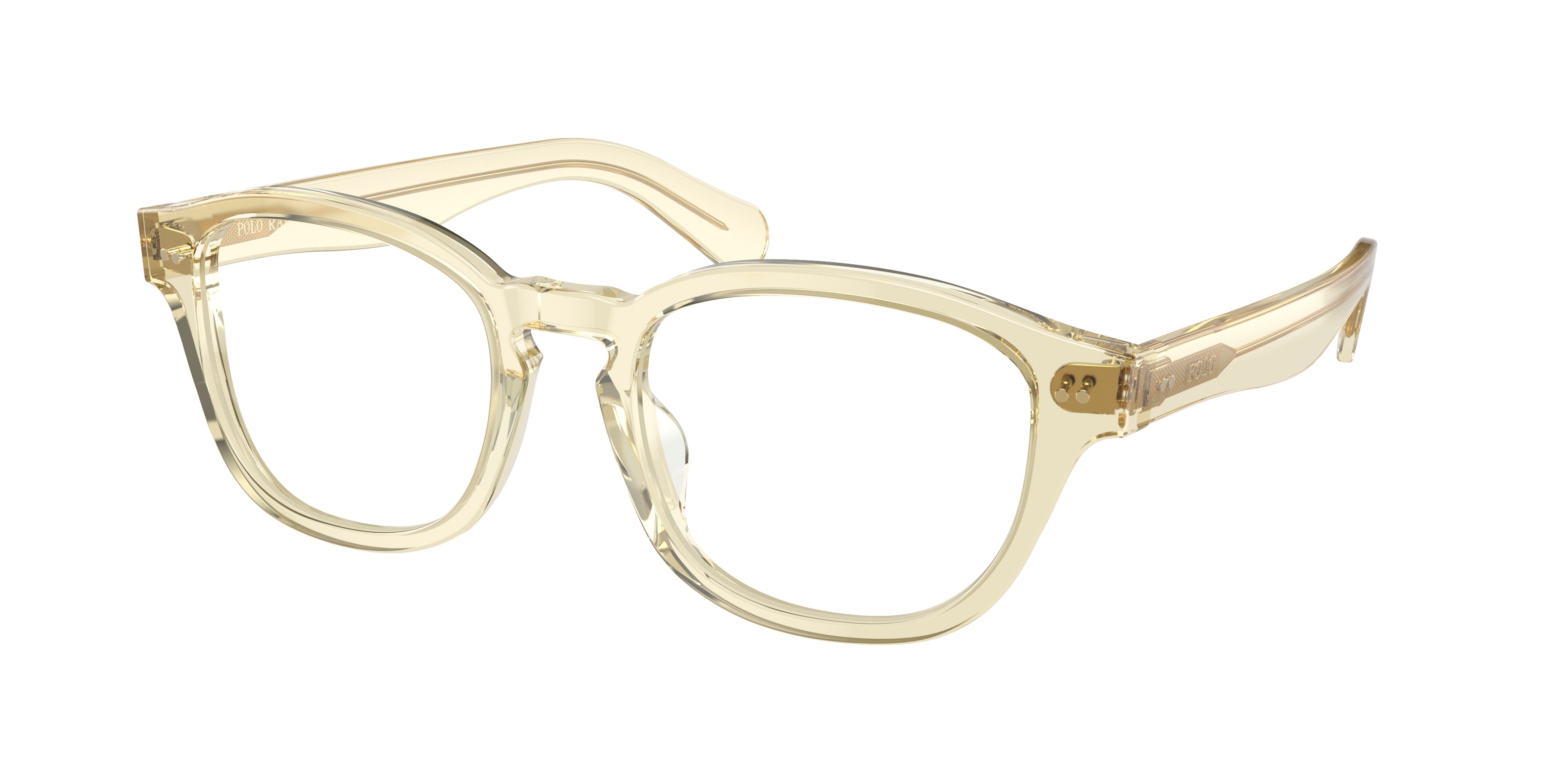 Polo PH2261U Square Eyeglasses  6088-Shiny Transparent Yellow 53-145-20 - Color Map Yellow