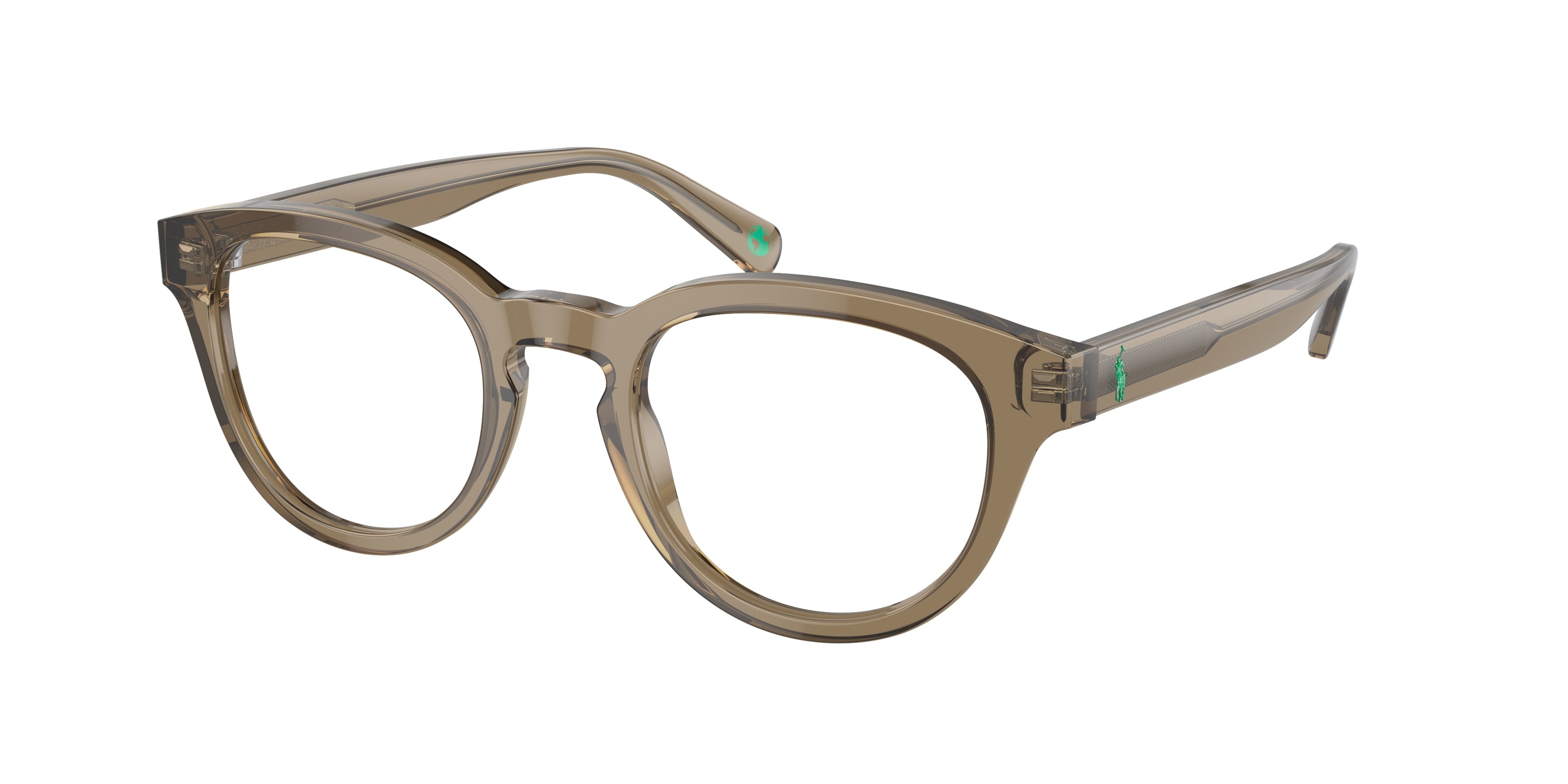 Polo PH2262 Phantos Eyeglasses  6085-Shiny Transparent Light Brown 50-145-21 - Color Map Brown
