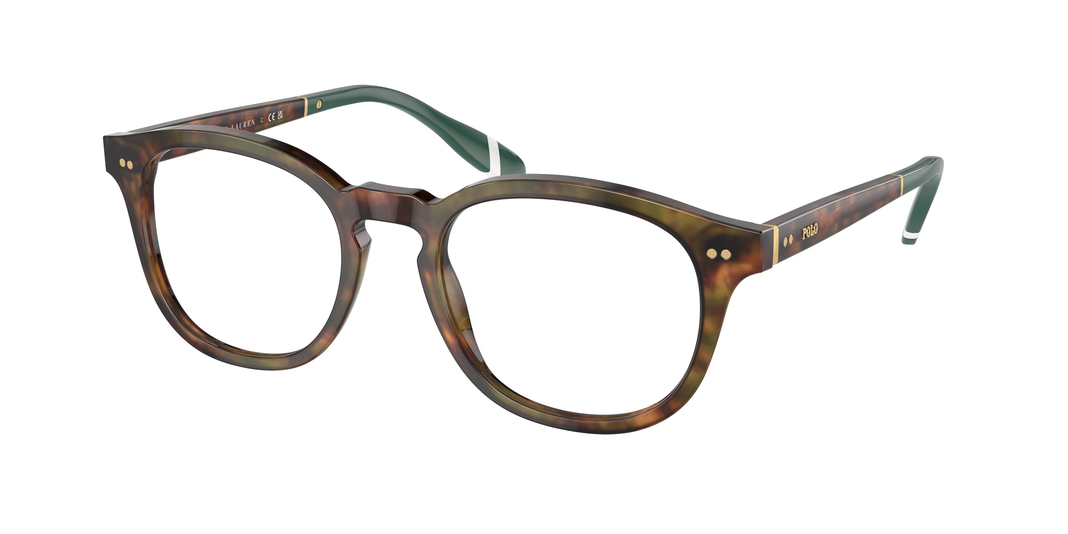Polo PH2267 Square Eyeglasses  5017-Shiny Brown Tortoise 52-145-20 - Color Map Tortoise