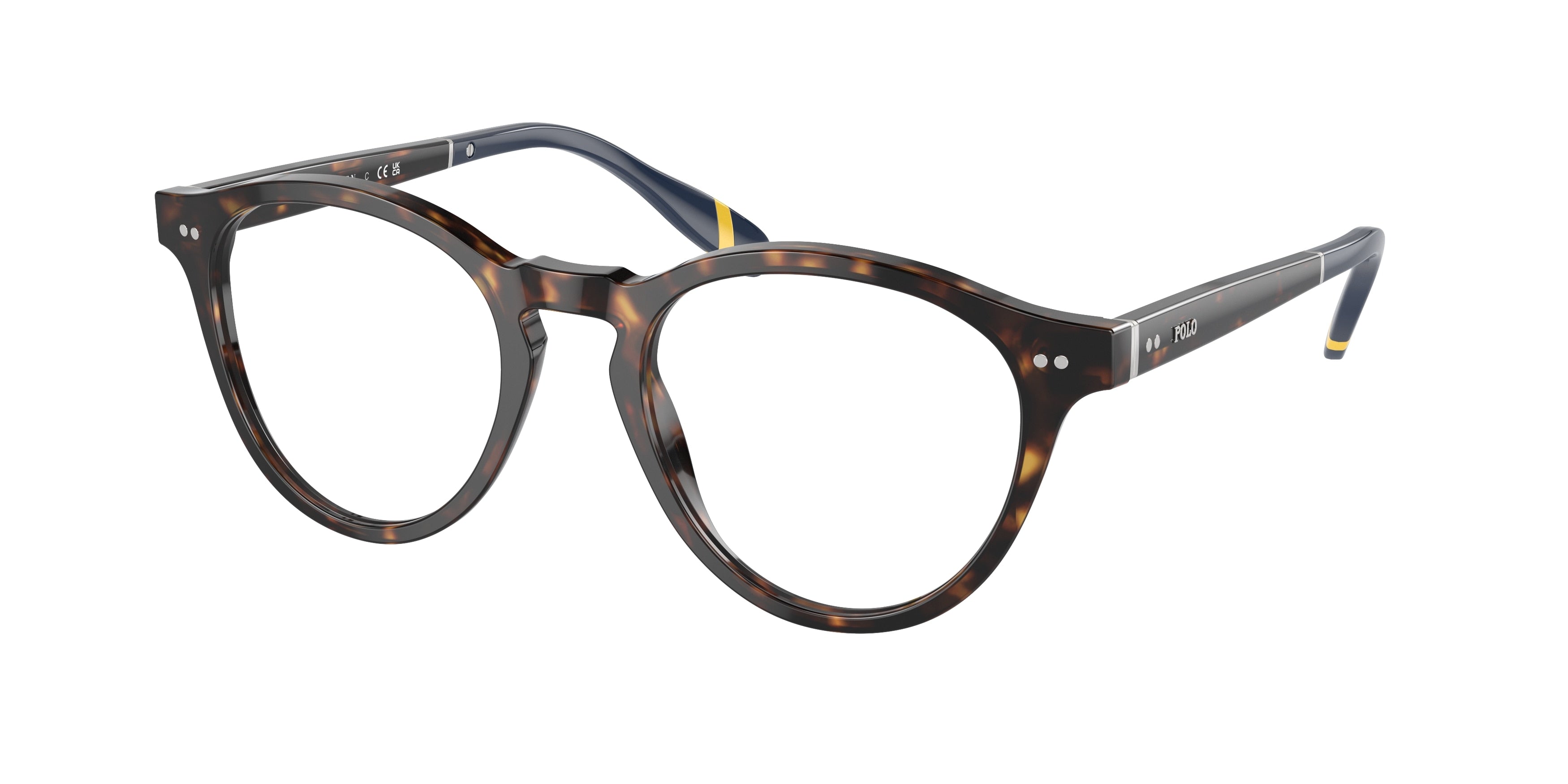 Polo PH2268 Rectangle Eyeglasses  5003-Shiny Dark Havana 51-145-20 - Color Map Brown