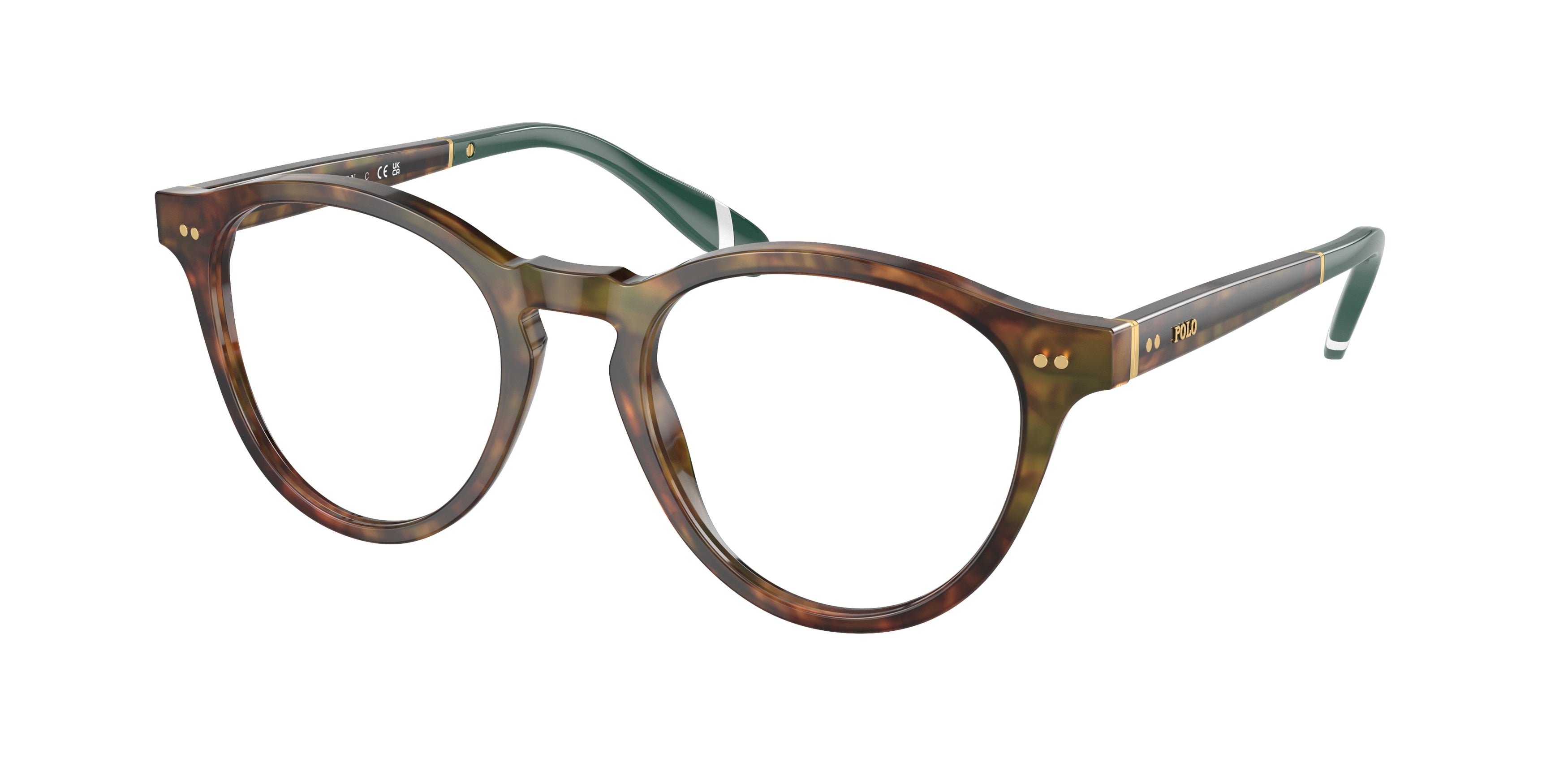 Polo PH2268 Rectangle Eyeglasses  5017-Shiny Brown Tortoise 51-145-20 - Color Map Tortoise
